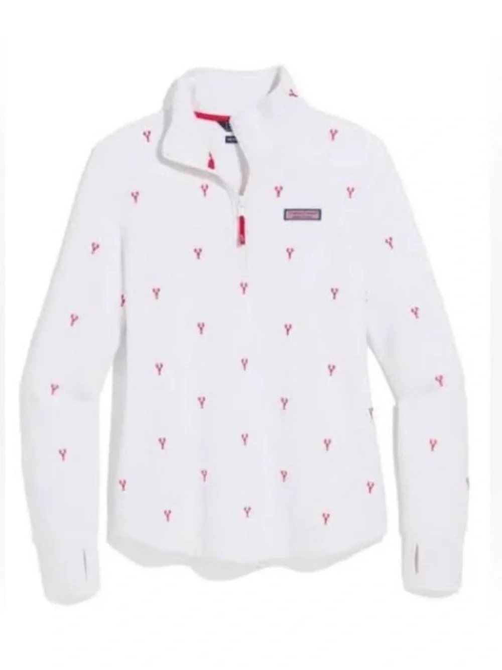 Vineyard Vines Dreamcloth Quarter Zip Pullover with lobster embroidery - Picture 3 of 10